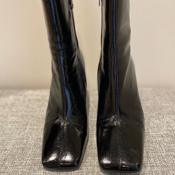 Black patent leather booties - Picture 2 of 2